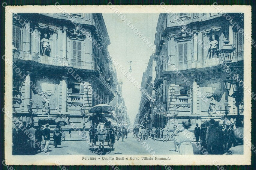 Palermo Città Quattro Canti Corso Vittorio Emanuele cartolina MX1047 – fronte