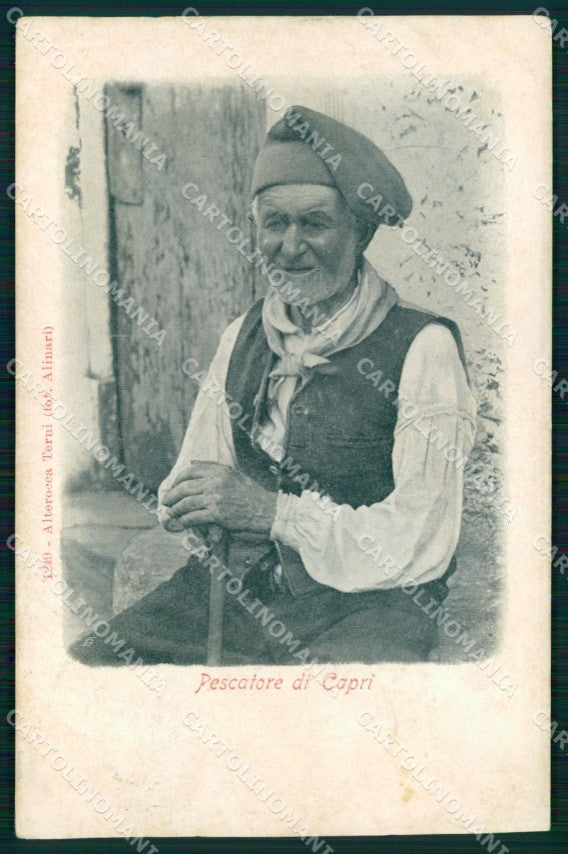 Napoli Capri Mestieri Pescatore Alterocca 1249 Alinari cartolina MX1060 – fronte