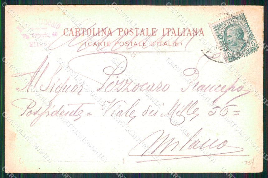 Napoli Capri Mestieri Noleggiatrice d'Asini cartolina MX1063 – retro