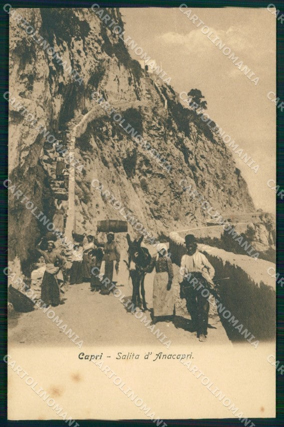 Napoli Capri Salita Anacapri Scala Antica cartolina MX1072 – fronte