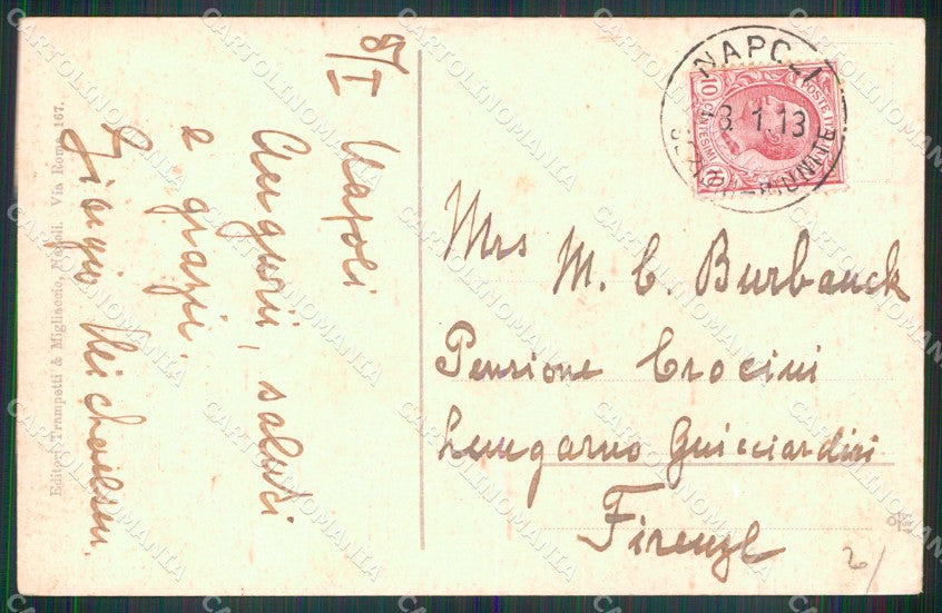 Napoli Capri Salita Anacapri Scala Antica cartolina MX1073 – retro
