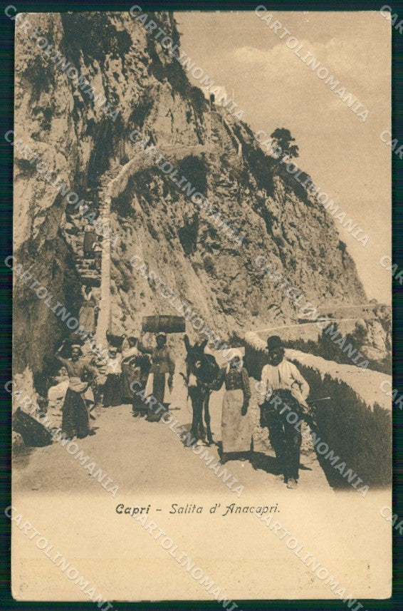 Napoli Capri Salita Anacapri Scala Antica cartolina MX1074 – fronte