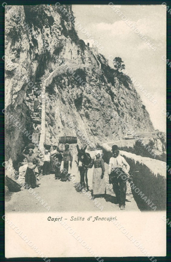 Napoli Capri Salita Anacapri Scala Antica cartolina MX1077 – fronte