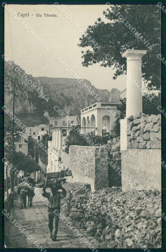 Napoli Capri Via Tiberio Brunner 10654 cartolina MX1082 – fronte