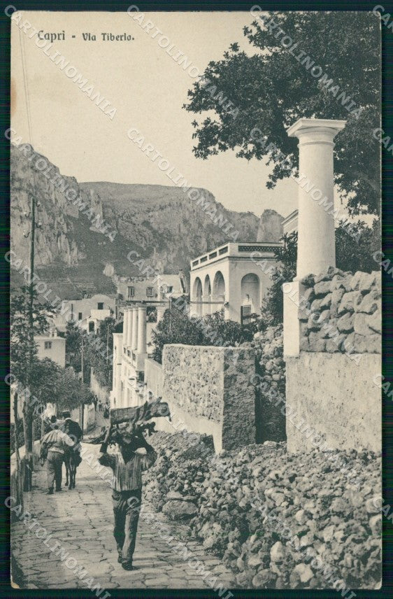 Napoli Capri Via Tiberio Brunner 10654 cartolina MX1083 – fronte