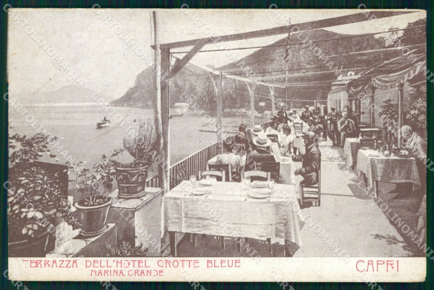 Napoli Capri Marina Grande Terrazza Hotel Grotte Bleue cartolina MX1085 – fronte