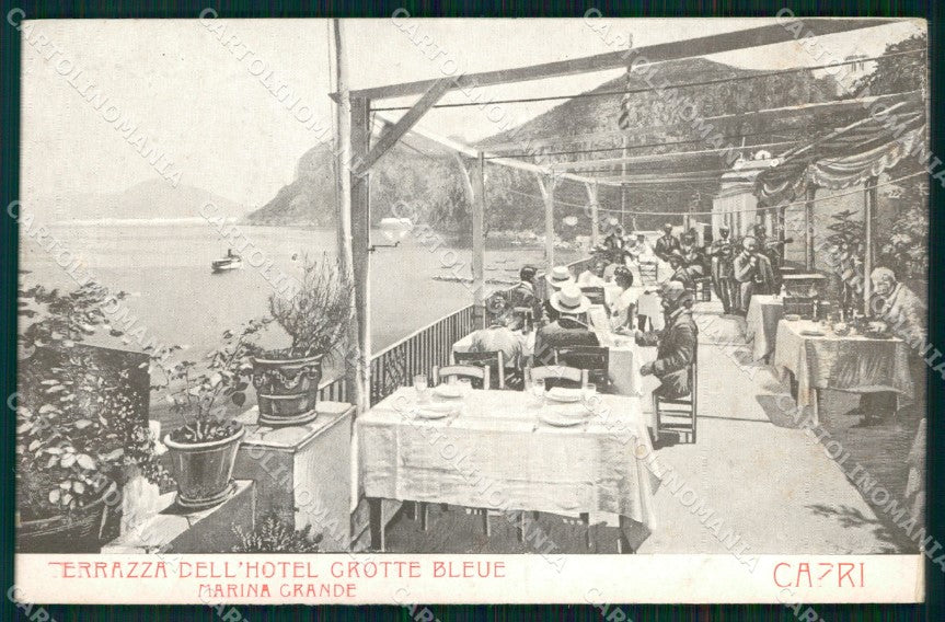 Napoli Capri Marina Grande Terrazza Hotel Grotte Bleue cartolina MX1088 – fronte