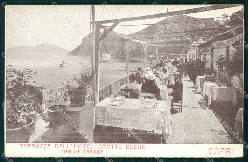 Napoli Capri Marina Grande Terrazza Hotel Grotte Bleue cartolina MX1089 – fronte