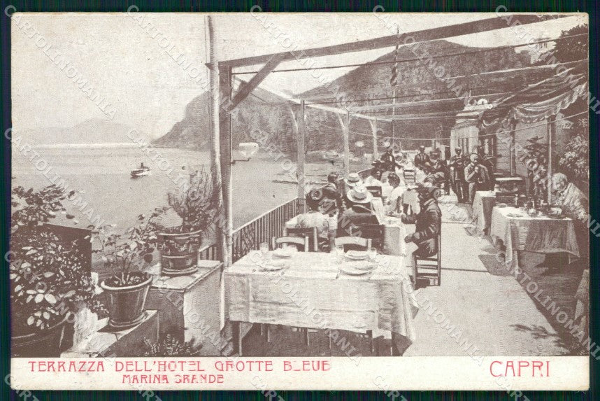 Napoli Capri Marina Grande Terrazza Hotel Grotte Bleue cartolina MX1090 – fronte