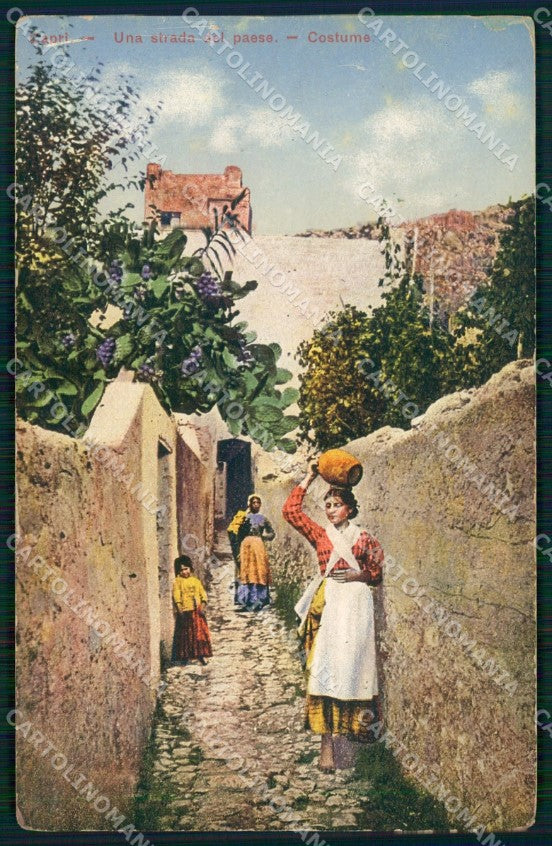 Napoli Capri Strada del Paese Costumi cartolina MX1091 – fronte
