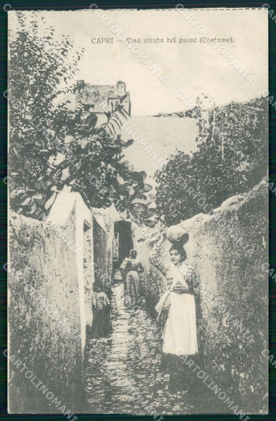 Napoli Capri Strada del Paese Costumi cartolina MX1092 – fronte