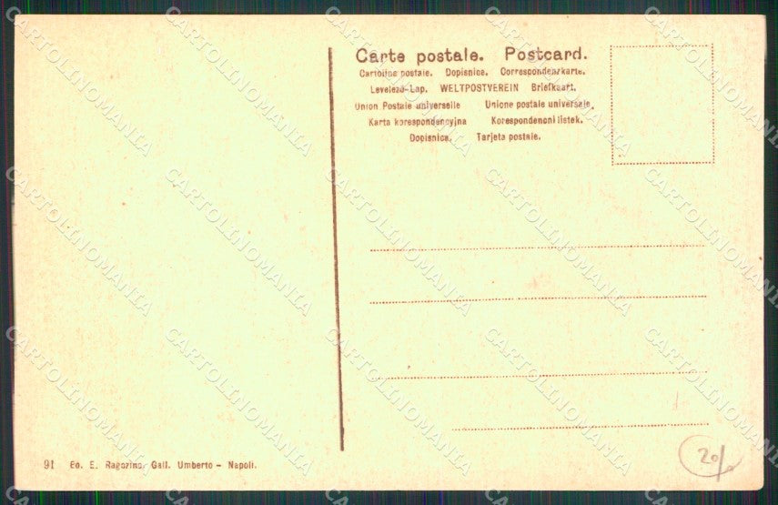 Napoli Capri Veduta dal Mare Barche cartolina MX1099 – retro