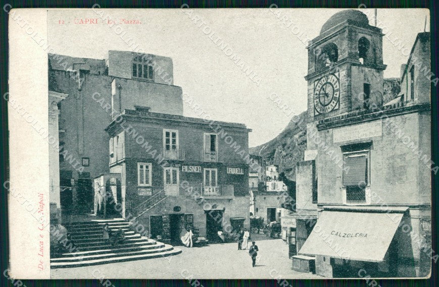 Napoli Capri Piazza Calzoleria Ufficio Telegrafico Poste cartolina MX1106 – fronte