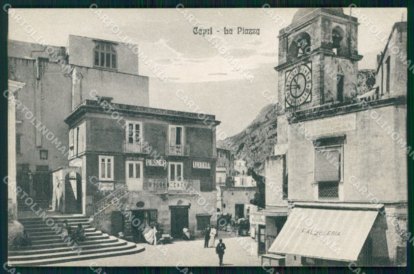 Napoli Capri Piazza Calzoleria Ufficio Telegrafico Poste cartolina MX1108 – fronte