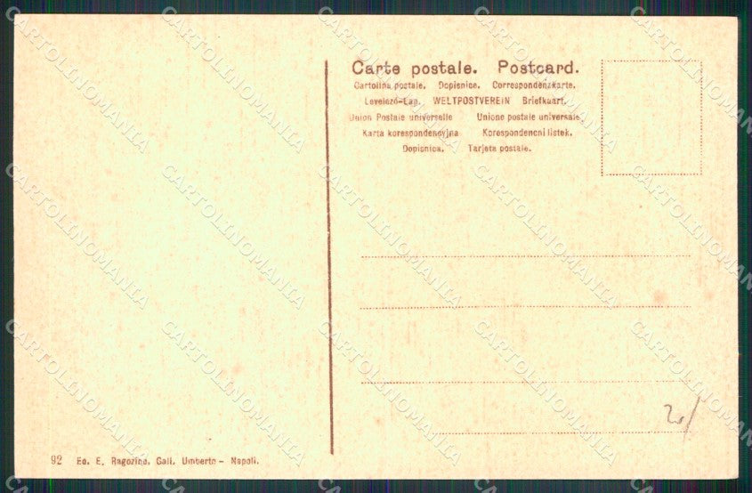 Napoli Capri Veduta da San Michele cartolina MX1121 – retro