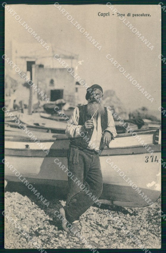Napoli Capri Mestieri Pescatore ABRASA Brunner 10808 cartolina MX1134 – fronte