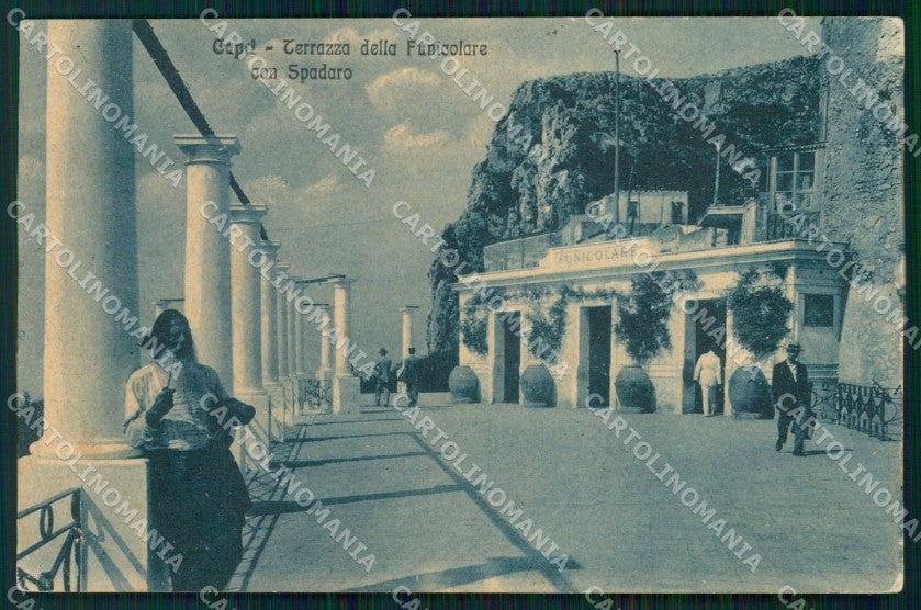 Napoli Capri Terrazza Funicolare Pescatore Spadaro cartolina MX1135 – fronte
