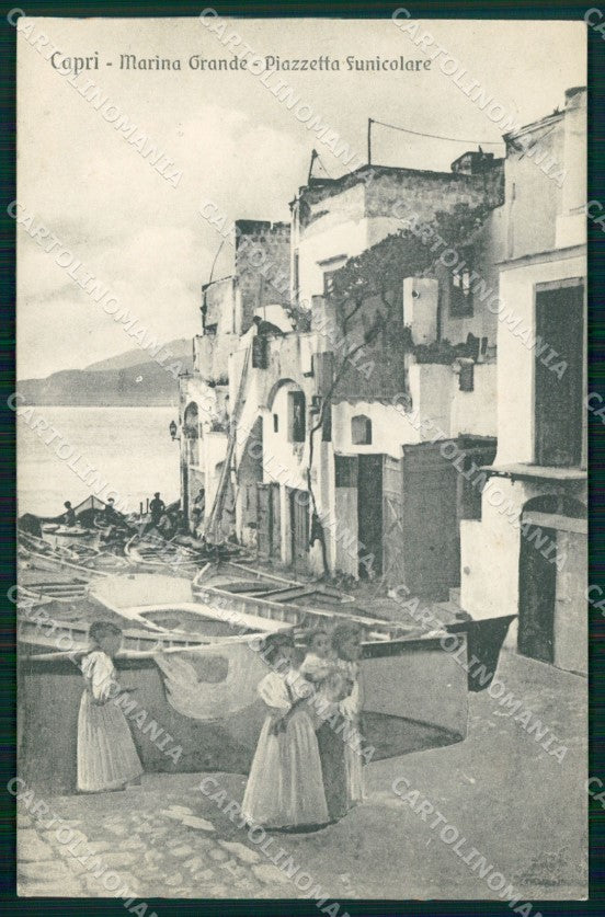 Napoli Capri Marina Grande Piazzetta Funicolare cartolina MX1137 – fronte