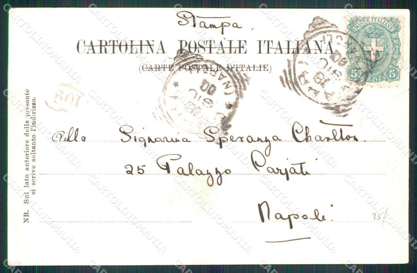 Napoli Capri Piazzetta cartolina MX1142 – retro