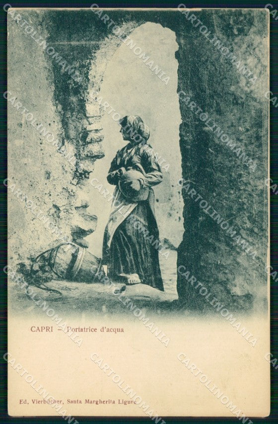 Napoli Capri Mestieri Portatrice d'Acqua cartolina MX1144 – fronte