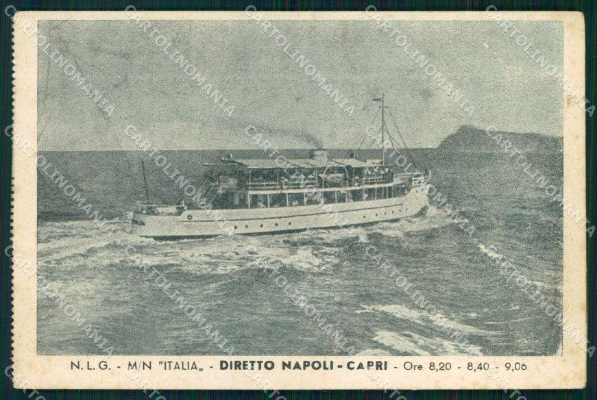 Napoli Capri Vapore Diretto Napoli Capri ABRASA cartolina MX1147 – fronte