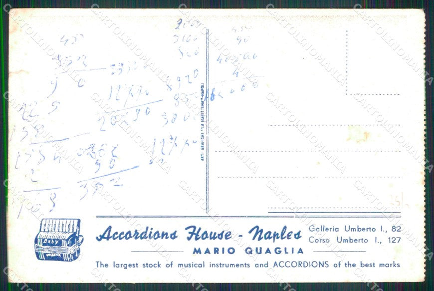 Napoli Capri Vapore Diretto Napoli Capri ABRASA cartolina MX1147 – retro
