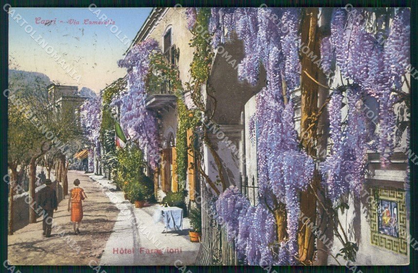 Napoli Capri Via Camerelle Hotel Faraglioni Brunner 21 4 cartolina MX1153 – fronte