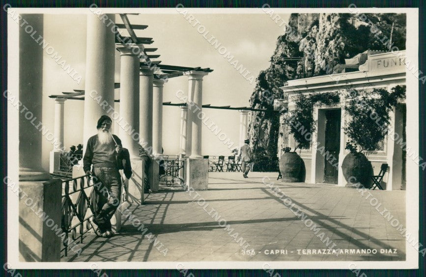 Napoli Capri Terrazza Armando Diaz Pescatore Spadaro Foto cartolina MX1166 – fronte