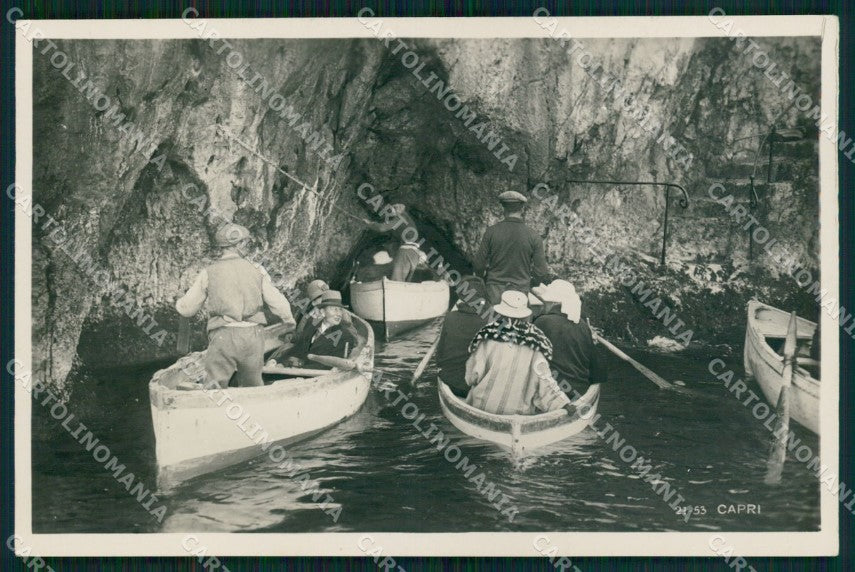 Napoli Capri Barche Entrata Grotta Azzurra Brunner 21 53 Foto cartolina MX1168 – fronte