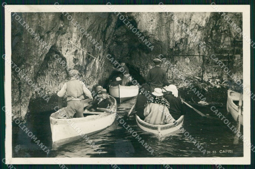 Napoli Capri Barche Entrata Grotta Azzurra Brunner 21 53 Foto cartolina MX1172 – fronte