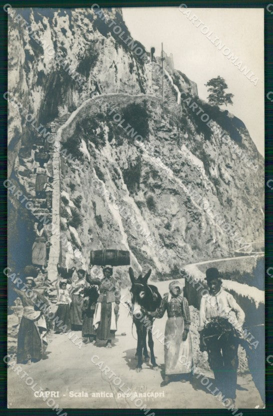 Napoli Capri Salita Anacapri Scala Antica Foto cartolina MX1173 – fronte