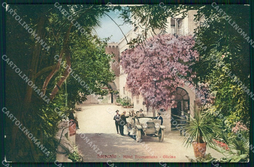 Napoli Sorrento Hotel Tramontano Glicine cartolina MX1178 – fronte