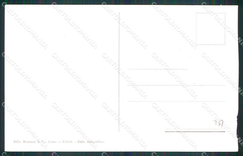 Napoli Sorrento Piazza Torquato Tasso Brunner 8291 ABRASA cartolina MX1191 – retro