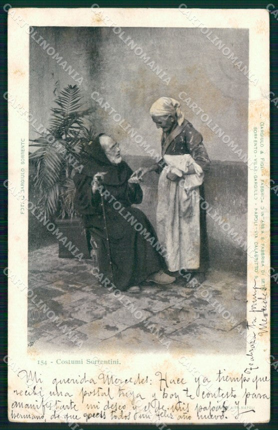 Napoli Sorrento Costumi Sorrentini cartolina MX1197 – fronte