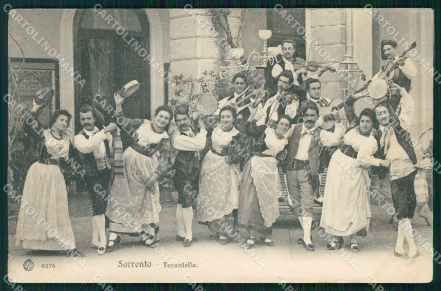 Napoli Sorrento Tarantella Brunner 8275 cartolina MX1209 – fronte