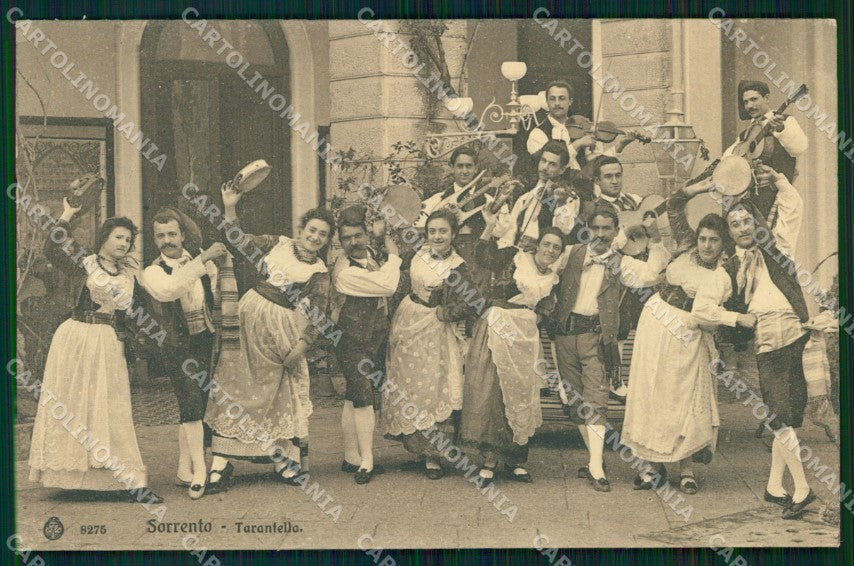Napoli Sorrento Tarantella Brunner 8275 cartolina MX1210 – fronte