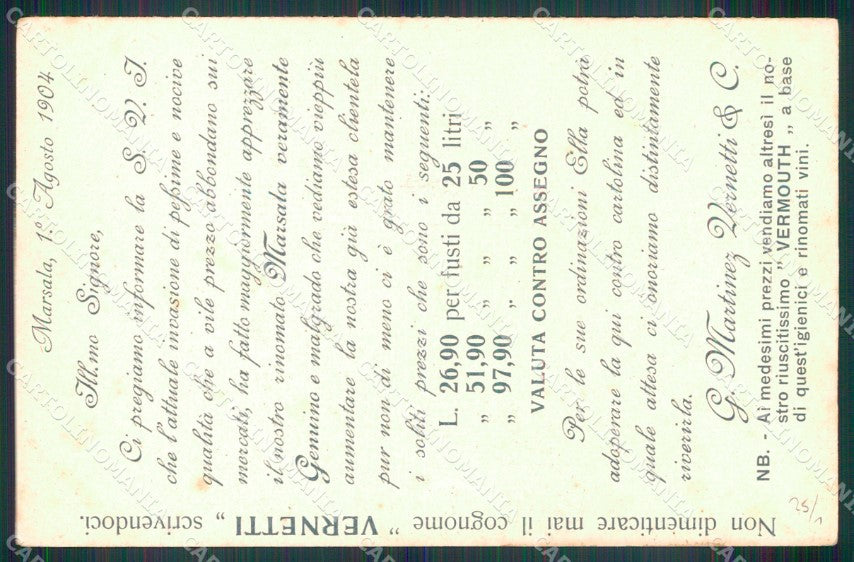 Napoli Sorrento Tarantella ABRASA cartolina MX1212 – retro