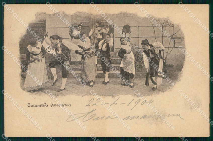 Napoli Sorrento Tarantella Sorrentina cartolina MX1217 – fronte