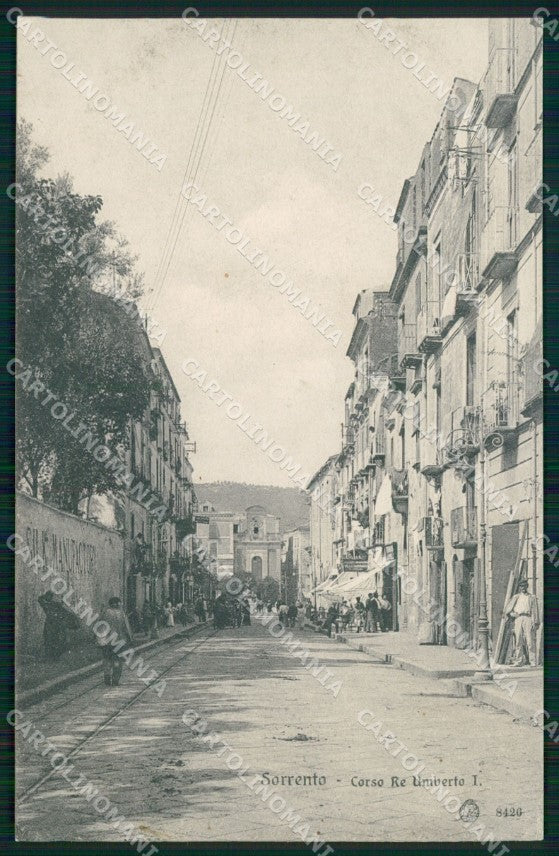 Napoli Sorrento Corso Re Umberto I Brunner 8426 cartolina MX1227 – fronte