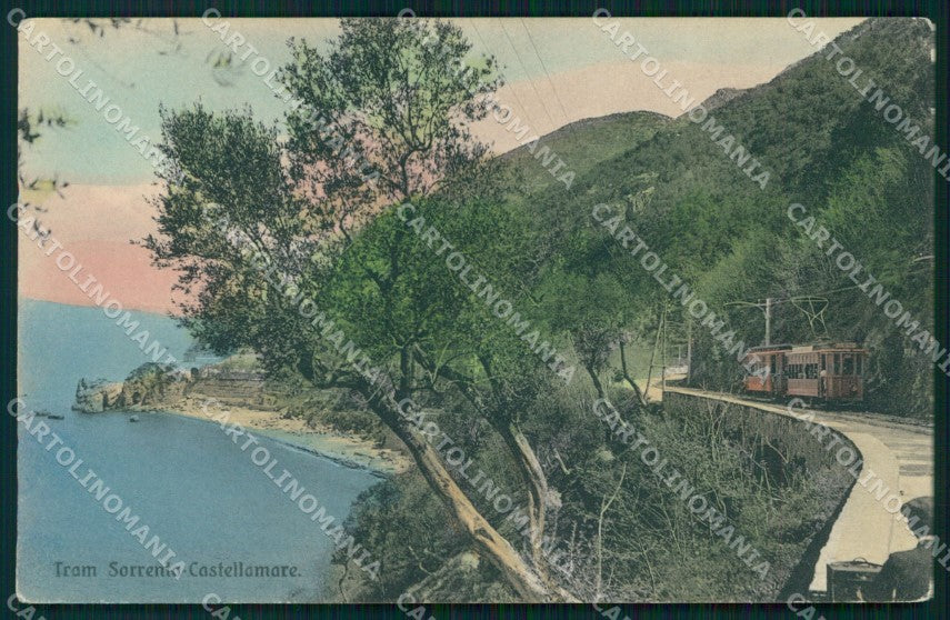 Napoli Sorrento Tram per Castellammare Brunner 10848 cartolina MX1236 – fronte