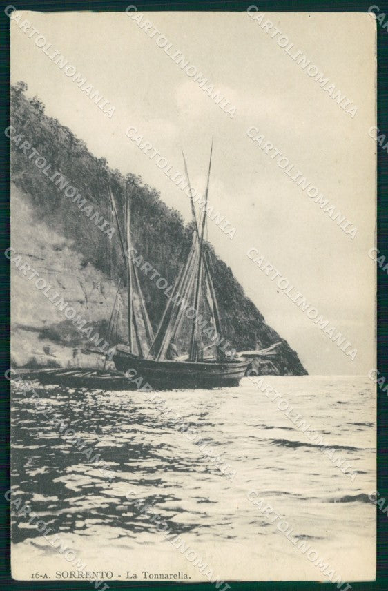 Napoli Sorrento Tonnarella PIEGA cartolina MX1245 – fronte