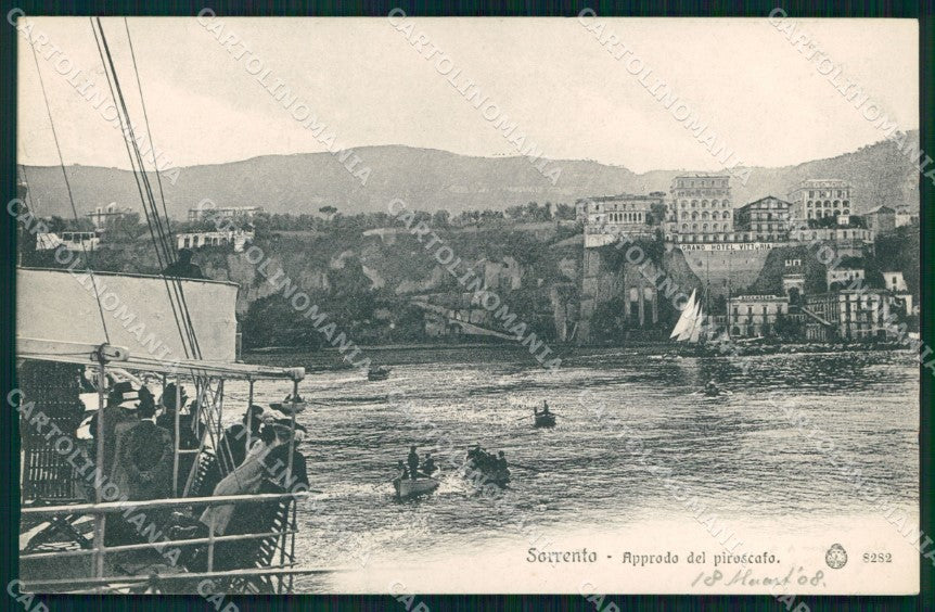 Napoli Sorrento Approdo Piroscafo Brunner 8282 cartolina MX1256 – fronte
