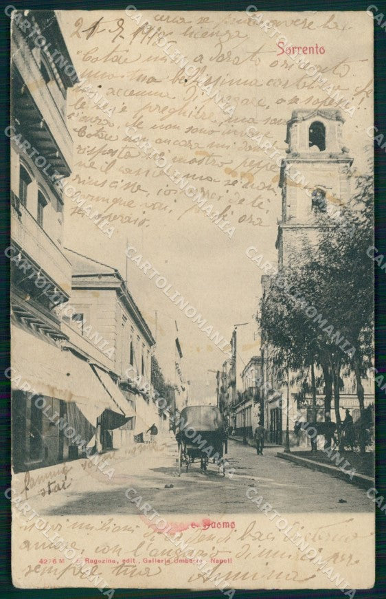Napoli Sorrento Corso Duomo MACCHIA cartolina MX1265 – fronte