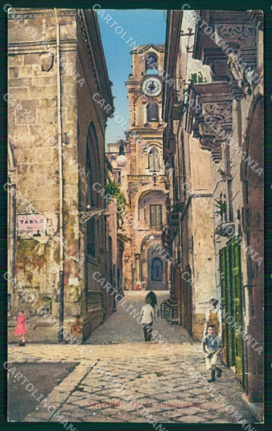 Napoli Sorrento Campanile Cattedrale cartolina MX1268 – fronte