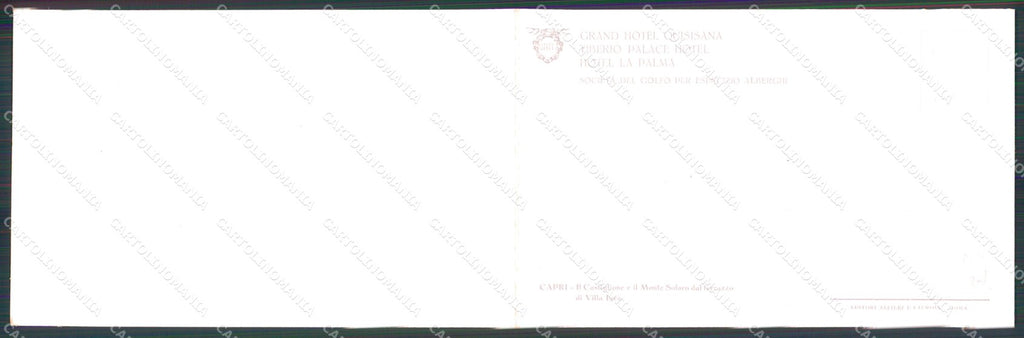 Napoli Capri Panorama Monte Solaro Terrazzo Villa Igea Doppia cartolina MX1274 – retro