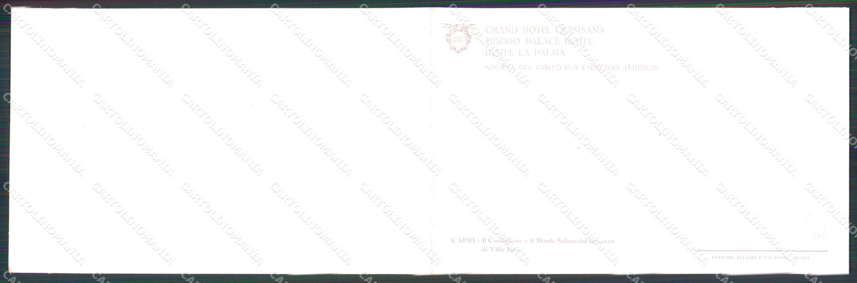 Napoli Capri Panorama Monte Solaro Terrazzo Villa Igea Doppia cartolina MX1274 – retro