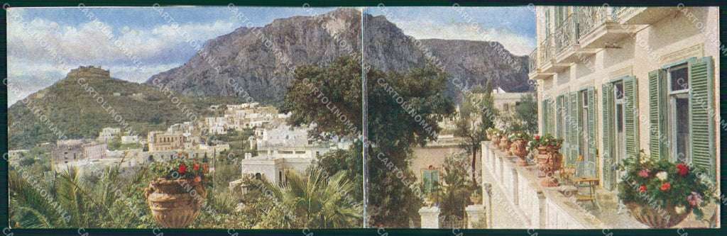 Napoli Capri Castiglione Terrazzo Hotel Tiberio Doppia cartolina MX1275 – fronte