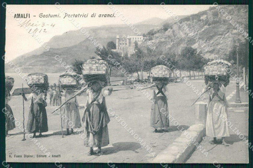 Salerno Amalfi Costumi Portatrici di Aranci cartolina MX1278 – fronte