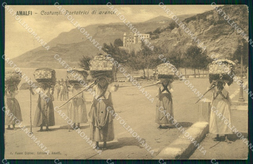 Salerno Amalfi Costumi Portatrici di Aranci cartolina MX1279 – fronte