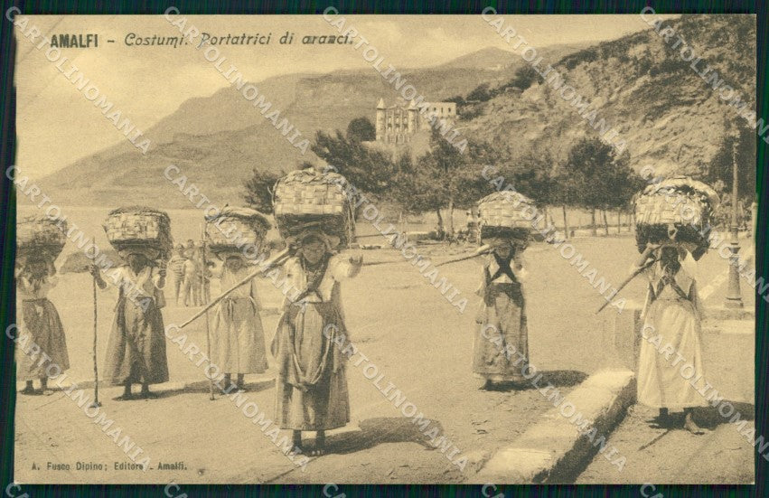 Salerno Amalfi Costumi Portatrici di Aranci cartolina MX1280 – fronte
